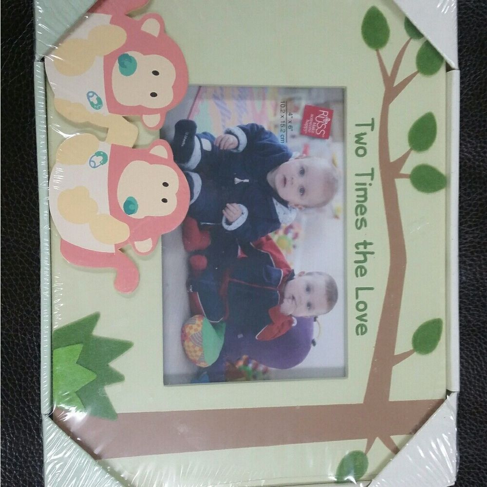Handmade Photo Frame 4x6 very cute for twins